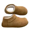 Zapatos Birkenstock Pequeños Retro para Persona Mujer Nuevo Modelo 2026 Invierno Ropa Exterior Acolchado de Terciopelo Botas de Nieve Gruesas Zapatos de Algodón Cálidos Mujer