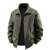 Jaqueta Tecun 2026 Primavera/Outono Estilo Piloto Algodão Puro Lavado, Masculina de Corte Solto, Tamanho Grande, Roupa de Exterior Casual Americana Workwear
