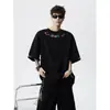 2026 Caliente Nuevo Estilo de Verano Camiseta de Manga Corta Bordada con Letras de Colores para Niños y Niñas, Corte Holgado, Talla Grande, Top de Moda para Estudiantes