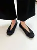 Versão em pele de ovelha ~ Novas sapatilhas de balé estilo francês simples, bico redondo, com tira de Mary Jane, sapatos confortáveis