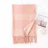 Bufanda de Moda de Alta Gama Otoño e Invierno, Chal de Cuadros Grandes, Bufanda Larga Gruesa Cálida para Pareja, Bufanda Larga Melard para Mujer