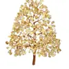 Grava de cristal natural tejida con alambre de cobre, árbol de la vida con base de cristal rosa, árbol de la fortuna, decoración de oficina, regalo de vacaciones
