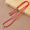 Colar Cordão para Pingente DIY Feito à Mão Trançado com Corda de Abacaxi 3mm e Anel Ajustável de Jade Ba Shan Ágata