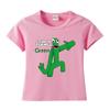 Camiseta de manga corta para niño Rainbow Friends, ropa de verano para niño 2023, nueva camiseta de algodón de media manga estilo occidental para niña.