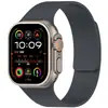Adecuado para Apple Watch Ultra9876543210 Generación Se Correa de Reloj de Silicona Suave Magnética con Textura de Grano