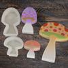 Molde de silicona para velas tridimensionales de Pascua, con forma de hongo de resina epoxi de cristal, tamaño grande, mediano y pequeño.