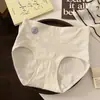 Algodão de Fibra Longa de Xinjiang Roupa Íntima Tamanho Plus Size Algodão Puro 10A Antibacteriana Entrepernas Estendido Jacquard Sem Costura Respirável Cueca Triângulo Cintura Alta Feminina
