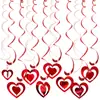 Decoraciones Colgantes Espirales de Lentejuelas en Forma de Corazón 3D de Venta Caliente Transfronteriza Decoraciones Festivas Temáticas del Día de San Valentín Fiesta de Compromiso