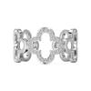 Anillo de plata esterlina S925 nuevo japonés y coreano con incrustaciones de circonita y trébol de cuatro hojas, diseño de personalidad, anillo de moda exquisito