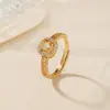 Anillo de Moneda Cuadrada de Plata de Ley S925 con Citrino Natural Estilo Dinero Antiguo, Estilo Chino Nuevo, Anillo Ajustable de Joyería Yuebao
