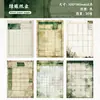 Papel de Material para Historias Retro Serie de Horarios Diario Vintage Material para Manualidades Base de Papel para Decoración 30 Hojas en 6 Diseños