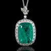 Novo Produto 2025 Zhuangshengsheng Joias Base de Cobre Banhado a Ouro Zircônio Laranja Vermelho Simulada Elegante Colar Pingente Pedra Principal 20*28