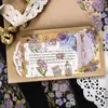 Infeel.Me Pegatinas de Papel de Oro PET Serie Mensajero de las Cuatro Estaciones Planta Floral Vintage Material para Diario Collage