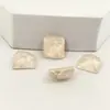 Acessórios de Joia Assimétricos Quadrados Geométricos Transparentes com Efeito de Ondas de Água Material de Patch Quadrado de Resina para Brincos DIY e Acessórios de Cabelo