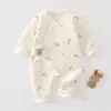 Mameluco Cálido de Tres Capas Mariposa para Bebé Recién Nacido, Ropa de Bebé de Algodón de Manga Larga, Costura Sin Costuras Clase A, Ropa de Maternidad