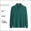 Camisa polo transfronteiriça manga longa roupa de trabalho estampa logo bordado gola camiseta homens e mulheres vestuário de trabalho camisa de publicidade para grupo