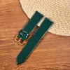 Correa de reloj de cuero brillante de alta gama, capa superior de cuero genuino, con hebilla de pasador suave, accesorios 8MM12MM14MM16MM
