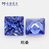 Yongjia gema cor especial quadrado ângulo reto zircônia flor de carro praça princesa diy pedras nuas artificiais 2*2~7*7mm