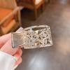 Nuevo Estilo Chinoiserie Lujo Accesible Hebilla para Coleta con Borla Flor de Perla Incrustada de Diamantes Pasador Pinza de Agarre de Moda Accesorios para el Cabello de Gama Alta para Mujeres