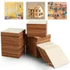 Artesanías Personalizadas Cuadradas DIY de Virutas de Madera Azulejo Cuadrado de Madera Cortado Virutas de Madera para Interiores Decoración Europea y Americana