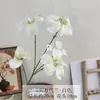Flores artificiales para bodas: Orquídea Cattleya de 5 flores, decoración floral para salón de banquetes de bodas, flores artificiales para escena de restaurante