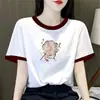 Camiseta de Manga Raglán Estilo Mamá de Moda para Mujer, Comercio Exterior Transfronterizo, Manga Corta de Verano, Ajuste Delgado, Holgada, Casual, Top de Alta Calidad