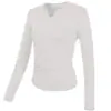 Top deportivo transfronterizo para mujer, cuello en V, elástico, de secado rápido, ropa de yoga, entrenamiento, manga larga, ropa ajustada adelgazante, ropa de fitness para otoño e invierno