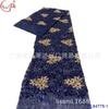 Vestido Liso com Lantejoulas Bordadas Grande Bordado à Máquina Malha Macia Tricô de Trama Cheongsam Roxo Tecido Tingido Europeu e Americano
