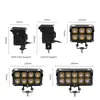 Nuevo Foco para Motocicleta con 8 Ojos, Ventilador, Faro LED de Doble Color, Luz Alta y Baja, Súper Brillante, Doble Fila, Alta Potencia