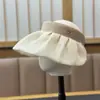 Sombrero de Sol Elegante Plegable con Pliegues para Mujer Primavera Verano 2026 Protección UV Plegable Ala Ancha Sombrero de Sol Protección Solar Moderno