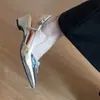 Sandalias de Tacón Alto Grueso con Punta Fina y Lazo Estilo Coreano Modelo Nuevo 2026 Zapatos de Boca Baja para Mujer con Correa Única y Diseño de Punta Cerrada