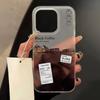 Café Americano Gelado Adequado para iPhone 17 Pro Max, Capa de Celular Apple 16 Fosca com Furo Grande, 17/15 Anti-Queda 14