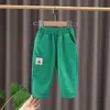 Pantalones de Otoño para Niños Otoño Nueva Moda Niños Pequeños y Medianos Bebé Estilo Coreano Oso Tridimensional Pantalones Estándar Generación
