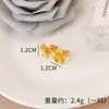 Anillo Abierto de Cobre Chapado en Oro Flor de Lila Arena Dorada para Mujer, Colgante Vintage para Mujer, Pendientes Florales Huecos, Suministro al por Mayor