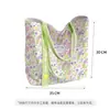 Colección Floral Fresca Bolsa de Lienzo Original Bolsa Tote Floral Suave de Gran Capacidad para Estudiantes Mujeres Bolso de Hombro para el Trabajo