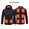 Roupas de inverno acolchoadas de algodão inteligentes para atividades ao ar livre, aquecimento elétrico USB, roupas de aquecimento quentes com capuz, casaco acolchoado de algodão para montanhismo, atacado