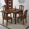 Mesa de Jantar Quadrada para Uso Doméstico, 80cm, Toda em Madeira Maciça, Mesa Quadrada Pequena, Estilo Chinês Moderno, Adequada para Apartamentos Pequenos, Mesa de Jantar para Moradia Alugada