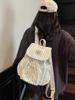 Mochila de Moda Transfronteriza Simple de Rayas Verticales 2025 Nueva Versátil para Viajes de Desplazamiento Mochila de Estudiante Comercio Exterior