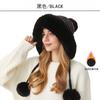 Gorro de punto transfronterizo de comercio exterior para mujer Europeo y americano Cabeza grande Adecuado para terciopelo engrosado Gorro de lana con tres pompones Gorro cálido de invierno