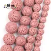 4-12Mma+Pedra de Lava Vulcânica Contas Redondas Coloridas Colar de Contas Acessórios de Joias DIY Produtos Semi-Acabados Atacado