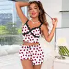 Pijamas Transfronterizos Europeos y Americanos para Mujer Aliexpress Tirantes de Encaje Pantalones Cortos con Lazo de Encaje Ropa de Casa para Mujer