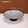 Elegante y creativa bandeja de té y pasteles de pie para uso doméstico, plato de cerámica para frutas y pasteles, juego de té estilo Zen y bandeja de servicio para invitados