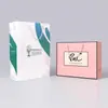 Bolsa de mano impresión color bolsa de papel tienda de ropa publicidad impresión cartón blanco embalaje de regalo fabricantes de bolsas de compras