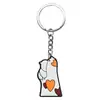 Série de Garra de Gato Desenho Animado Fofo Chaveiro Macio de PVC Chaveiro de Metal Pingente de Bolsa Acessórios Venda por Atacado