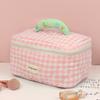 Bolsa de Cosméticos Acolchada tipo Macaron Coreano Portátil de Alto Valor Bolsa de Aseo de Gran Capacidad Bolsa de Almacenamiento Lindo Almacenamiento Ins