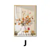Pintura decorativa de escada duplex estilo creme parede de fundo de sofá da sala pinturas penduradas de três peças corredor corredor mural de plantas verdes