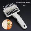 Rodillo de Pizza Grande de Plástico Cuchillo Rodillo Cuchillo de Malla Rodillo de Pizza Perforador de Agujeros Rueda Rodillo Cuchillo Perforador de Agujeros de Pizza