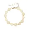 Collar Transfronterizo Europeo y Americano de Joyería, Forma de Corazón Geométrico Redondo de Metal Cepillado, Estilo Ins Retro, Accesorio para Viajes Diarios
