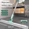 Vassoura Mágica Telescópica Reta de Fábrica Multifuncional Raspador Dupla Face Limpador de Silicone Raspador de Chão de Banheiro