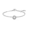 Pulsera clásica de cristal Shijia de alta calidad con elementos de Swarovski para mujer, pulsera de corazón danzante y terrón de azúcar